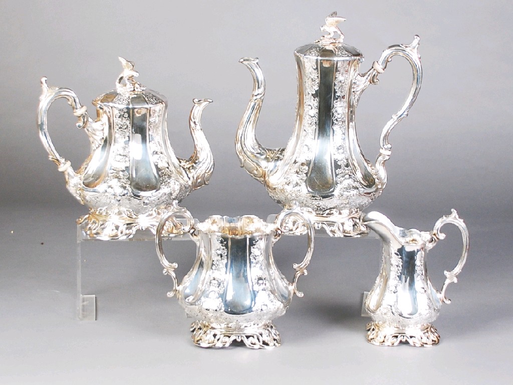 Appraisal: VICTORIAN FOUR PIECE ELECTROPLATED TEA AND COFFEE SET by Charles