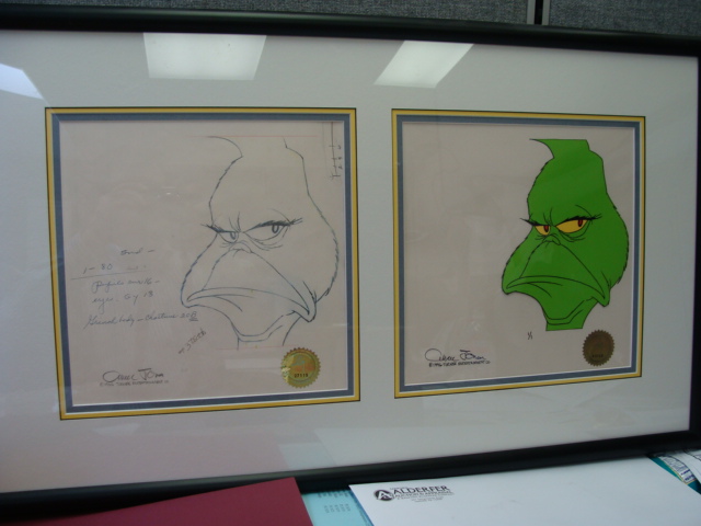 Appraisal: Chuck Jones American - THE GRINCH Animation cel and sketch