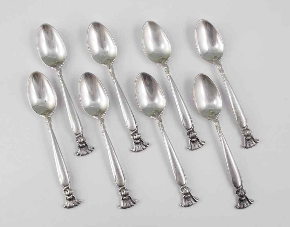 Appraisal: WALLACE ROMANCE OF THE SEA STERLING DEMITASSE SPOONS spoons marked