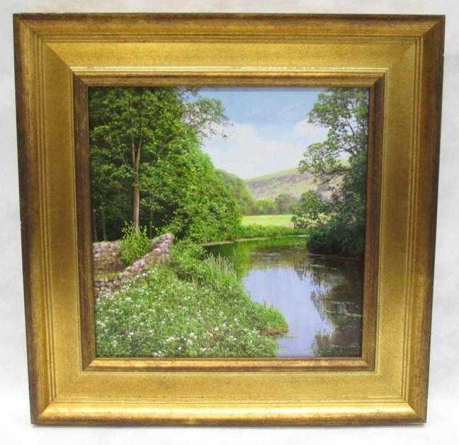 Appraisal: DAVID SMITH OIL ON BOARD United Kingdom born River Wye