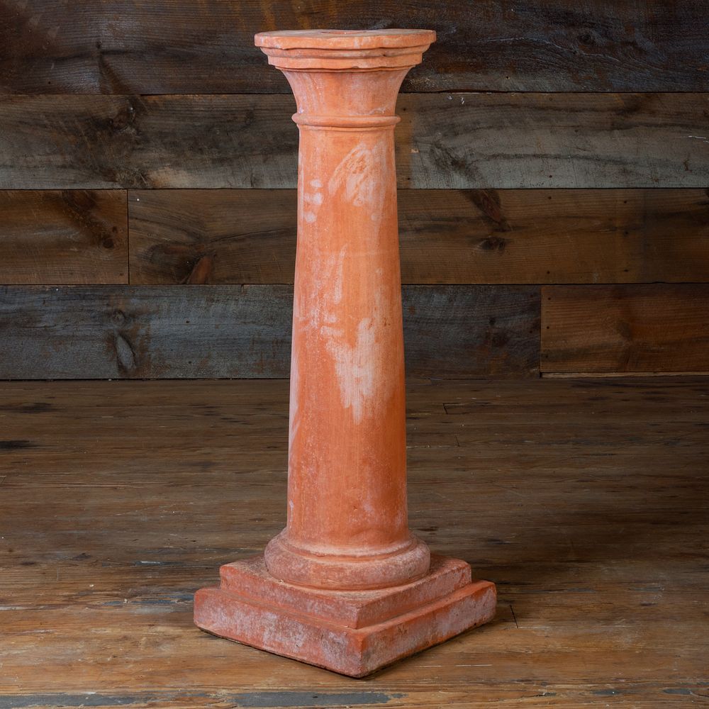 Appraisal: Terracotta Garden Pedestal x x in Condition Slight weathered condition