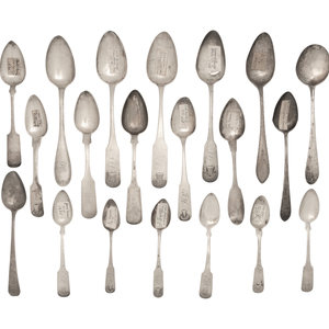 Appraisal: A Collection of American Silver Spoons th Century and Later