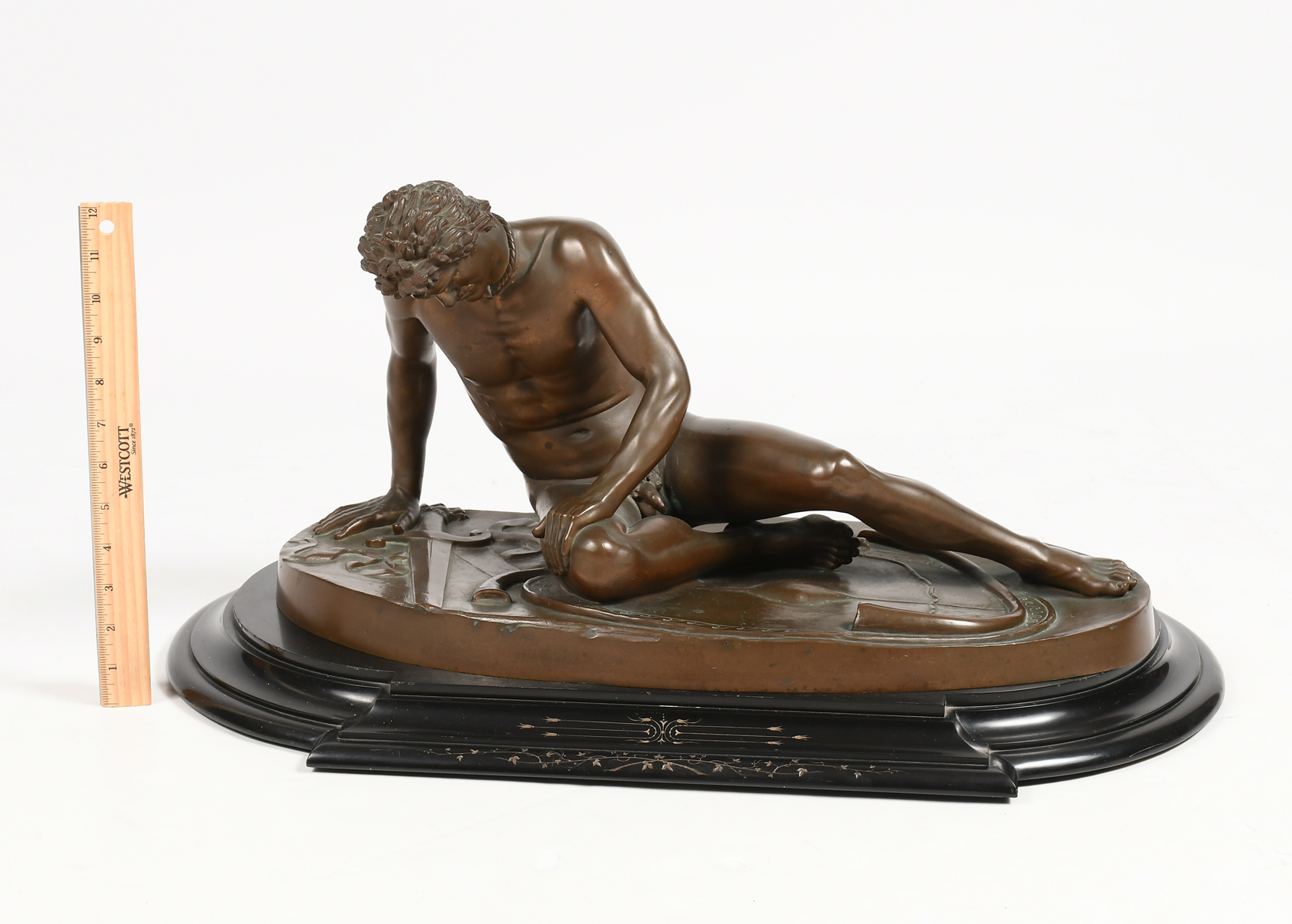 Appraisal: THE DYING GAUL GRAND TOUR BRONZE BARBEDIENNE FOUNDRY '' h