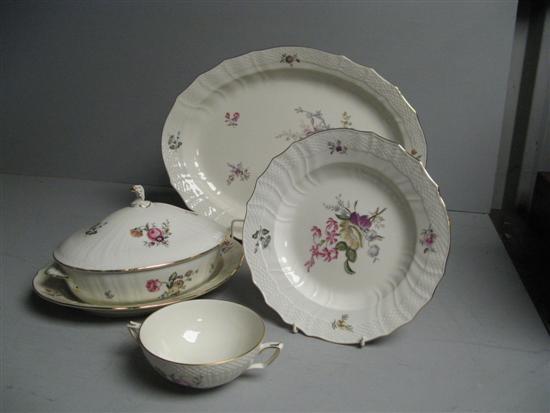 Appraisal: Extensive Royal Copenhagen dinner service the gilt rims with shaped