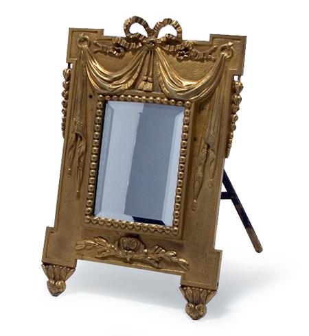 Appraisal: Louis XVI Style Gilt-Metal Dressing Table Mirror Estimate -