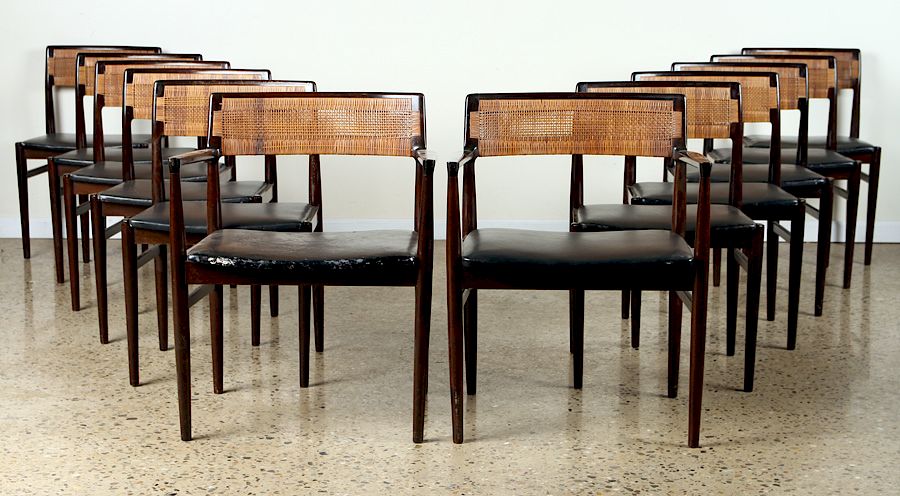 Appraisal: SET MAHOGANY DINING CHAIRS MANNER DUNBER C A rare set