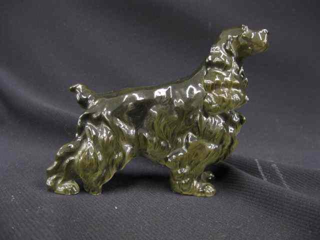 Appraisal: Hutschenreuther Porcelain Cocker Spaniel black '' tall '' long excellent