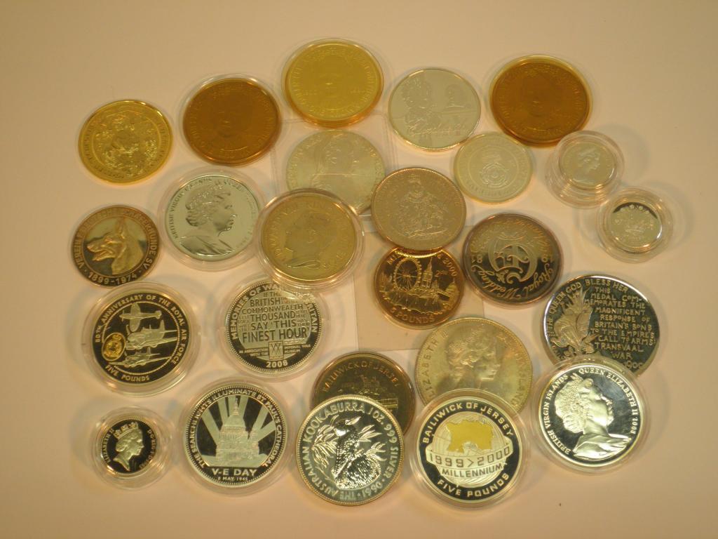 Appraisal: A quantity of mainly British silver and nickel silver commemorative