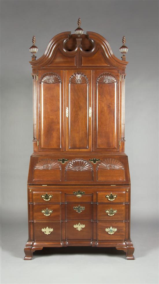 Appraisal: An American Mahogany Bookcase Secretary Kindel Winterthur Height x width