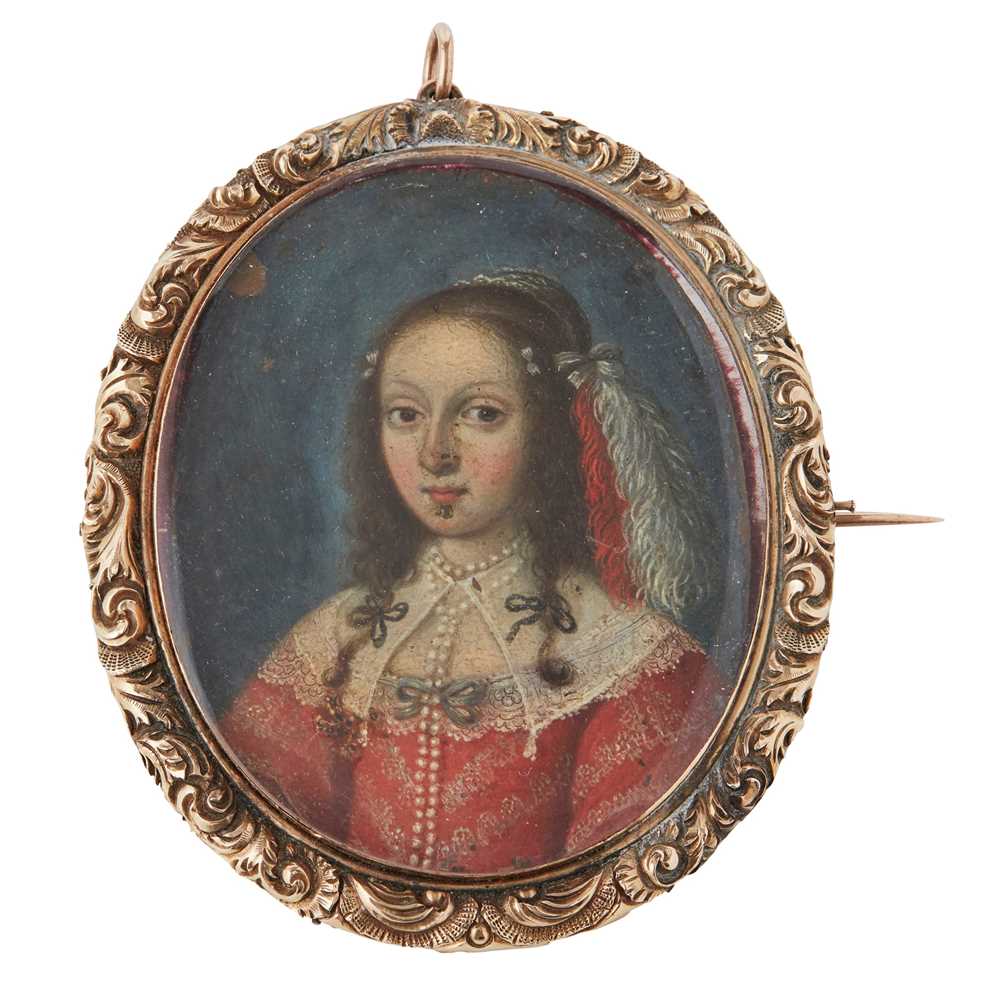 Appraisal: TH CENTURY FLEMISH SCHOOL PORTRAIT MINIATURE A YOUNG LADY IN