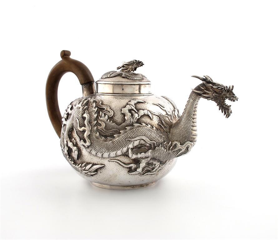 Appraisal: A Chinese silver teapot