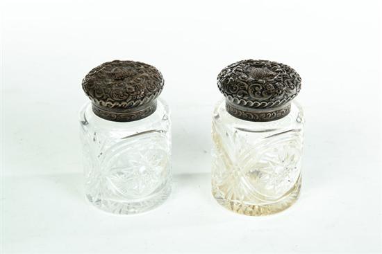 Appraisal: PAIR OF GLASS DRESSER JARS English late th-early th century