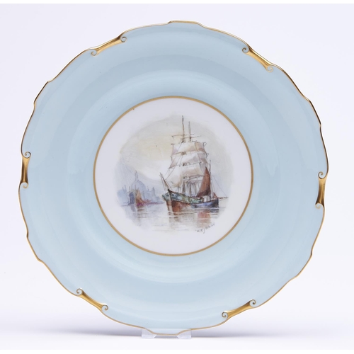 Appraisal: A Royal Crown Derby plate c painted by W E