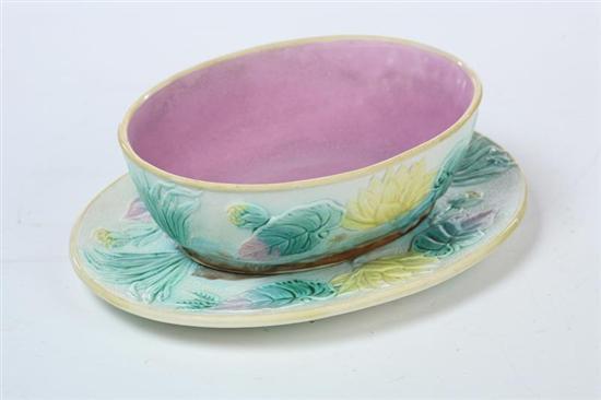 Appraisal: MAJOLICA BOWL AND UNDERPLATE English nd half- th century Samuel