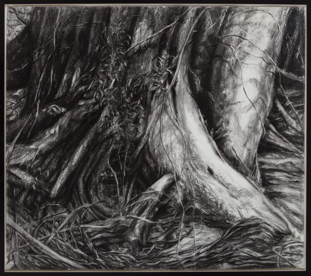 Appraisal: Ron Bechet American New Orleans b Reconciliation charcoal on paper