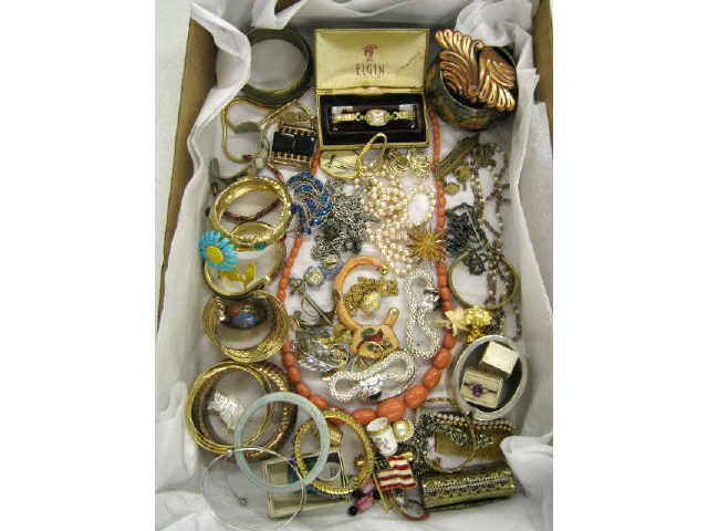 Appraisal: Estate Lot of Costume Jewelry pins necklaces earrings rings etc