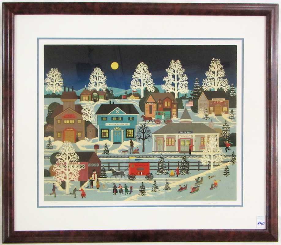 Appraisal: WOOSTER SCOTT SERIGRAPH American th century Yesteryear in Blueridge Summit