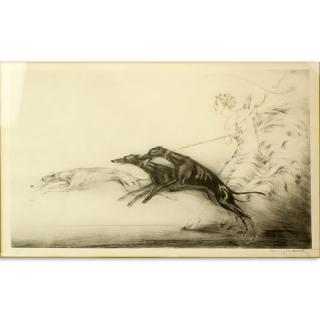 Appraisal: Louis Icart French - Etching Speed Pencil signed lower right