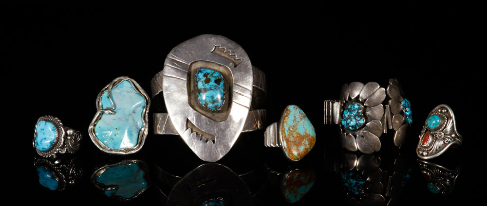 Appraisal: - Lot of Native American Sterling and Turquoise Jewelry Lot