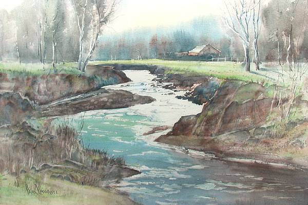 Appraisal: Paul Lauritz Norwegian American - A Stream Running through the