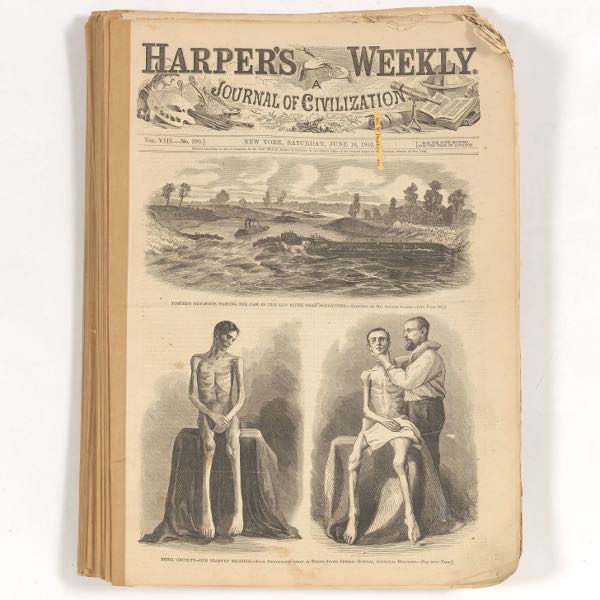 Appraisal: GROUP OF HARPER'S WEEKLY CIVIL WAR ERA JOURNALS Harper's Weekly