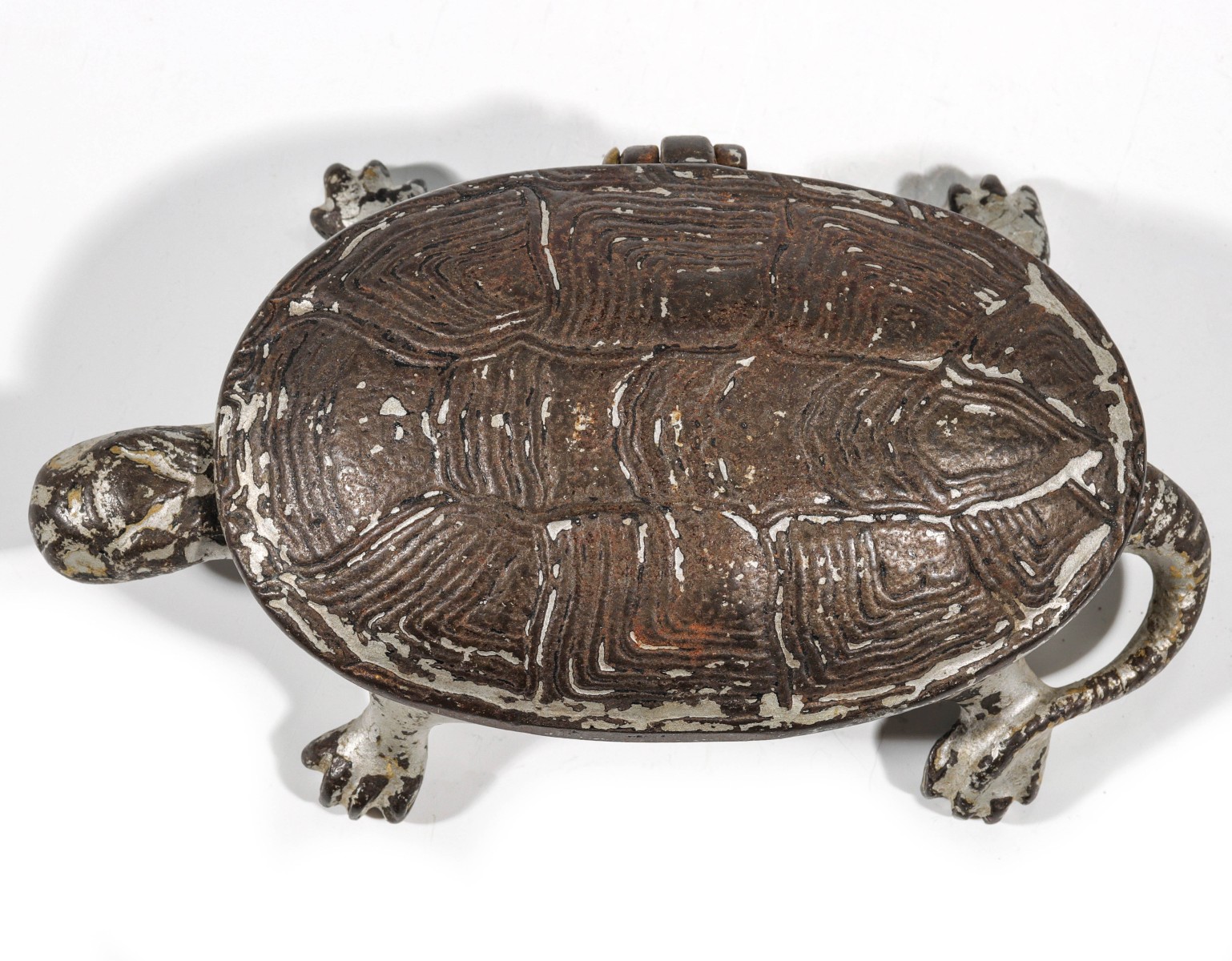 Appraisal: AN IRON TURTLE MATCH SAFE STRIKER CIRCA Measures inches long