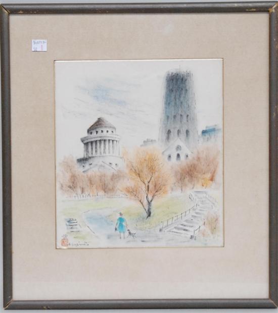 Appraisal: SUGIMOTO HENRY WATER COLOR Grants tomb and riverside church X