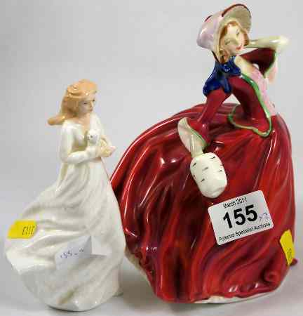 Appraisal: Royal Doulton Figure Autumn Breezed HN and Loving You HN