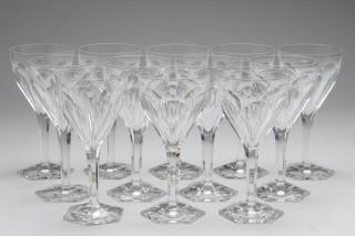 Appraisal: Val St Lambert Crystal Wine Glasses Set of Val St