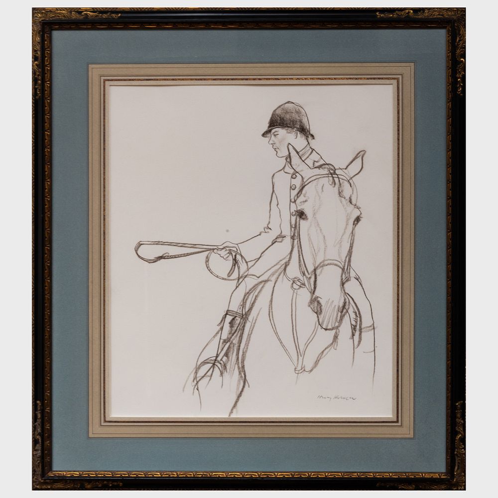 Appraisal: Henry Koehler - Second Huntsman The Pytchley Crayon on paper