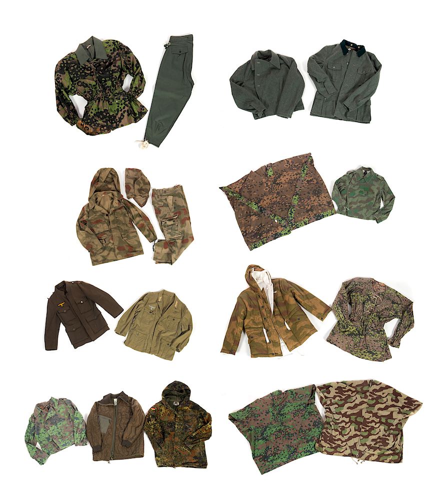 Appraisal: Large Group Of German WW Military Camo Gear Good original