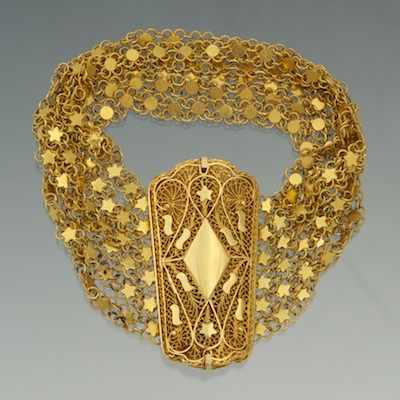 Appraisal: A Ladies' High Karat Bracelet High karat bracelet designed with