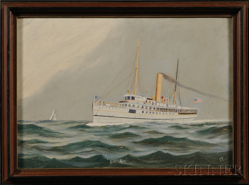 Appraisal: American School Late th Early th Century The Passenger Steamship