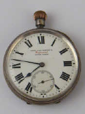 Appraisal: A continental hallmarked standard silver Imperial pocket watch the dial