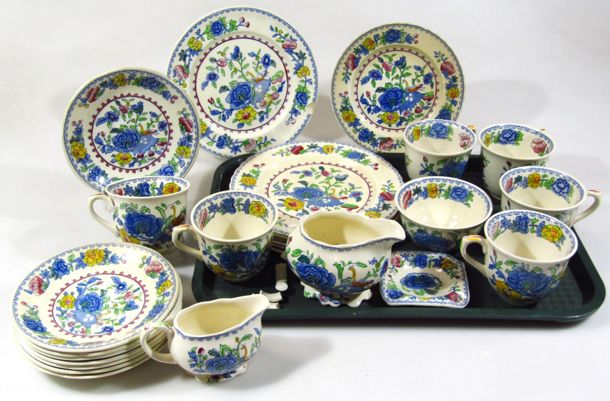 Appraisal: A Mason's Ironstone Regency pattern part tea service to include