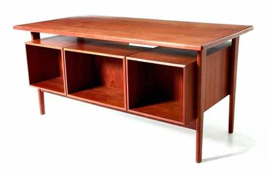 Appraisal: Kaj Kristensen ''The Dollar Wonder'' Danish Modern teak desk circa