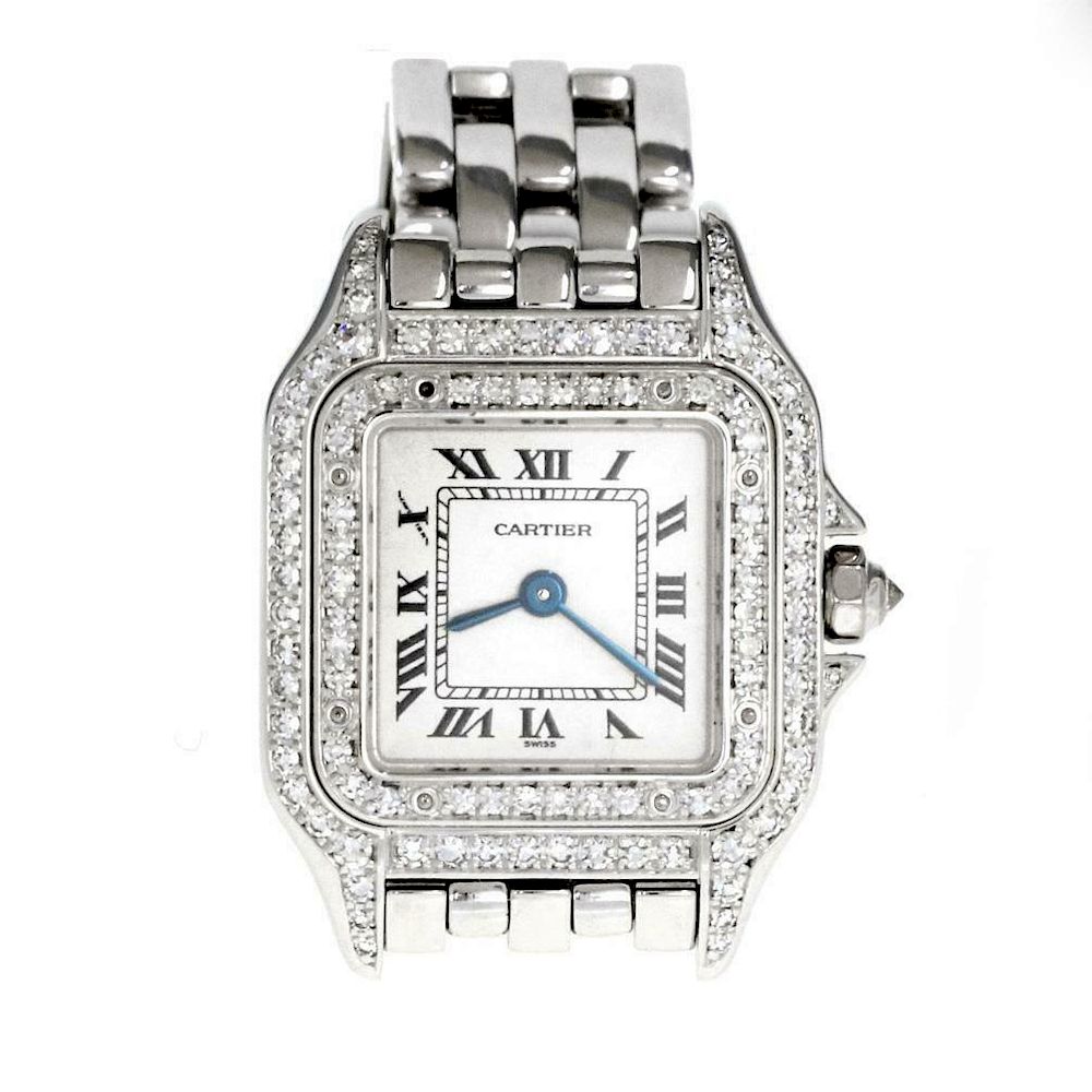 Appraisal: Cartier Panthere Diamond k Wrist Watch Quartz Cartier Panthere Diamond