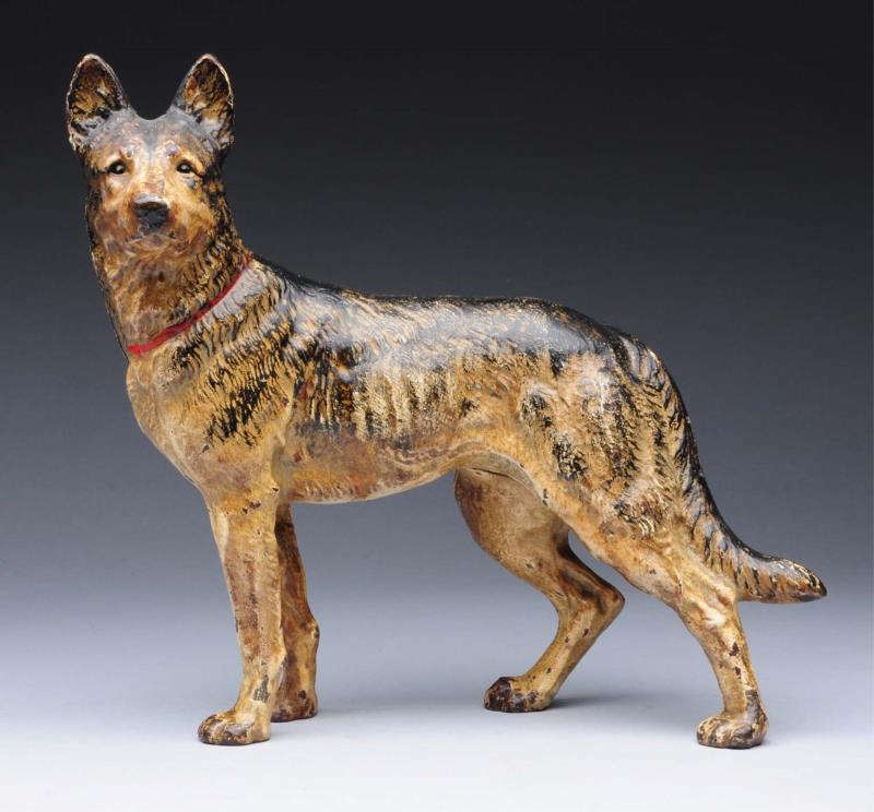 Appraisal: Cast Iron German Shepherd Dog Doorstop Made by Hubley cat