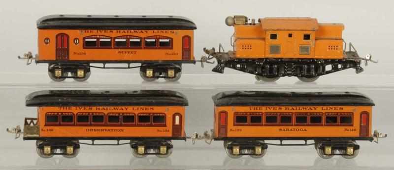 Appraisal: Ives O-Gauge Passenger Train Set Description American Pre-war Includes no