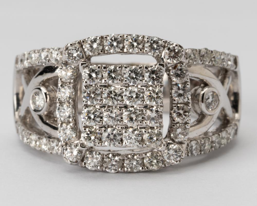 Appraisal: KARAT WHITE GOLD DIAMOND RINGThe ring is prong or bezel