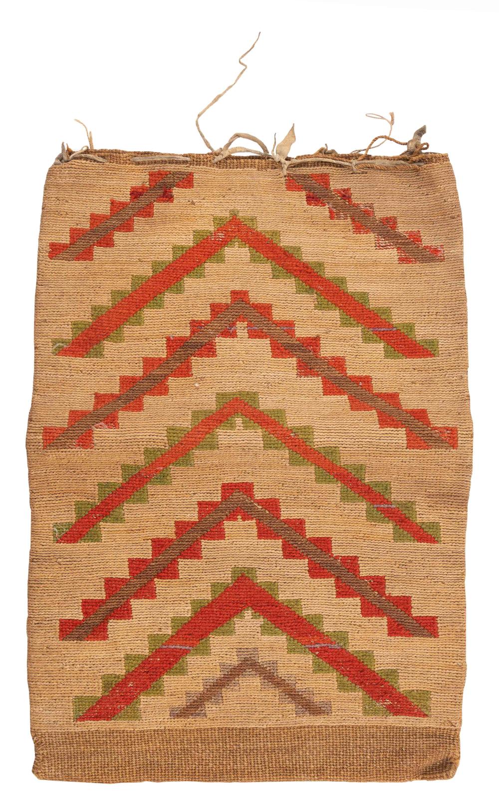 Appraisal: NEZ PERCE CORN HUSK BAG EARLY TH CENTURY X NEZ