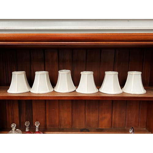 Appraisal: Set of six small light shades each approx cm H