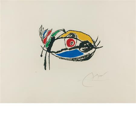 Appraisal: Joan Miro LE HANNETON II Color etching and aquatint Estimate