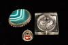 Appraisal: COMPACTS BROOCH - piece lot includes a sterling and Lucite