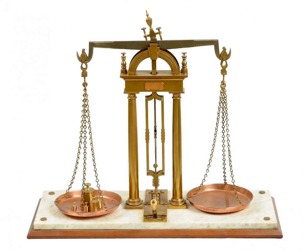 Appraisal: Early Howard Davis Gold Scale These scales were used by