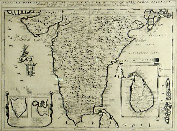 Appraisal: MAPS A group of four maps of India and Sri