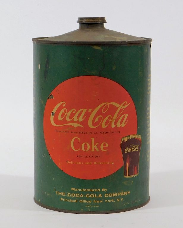 Appraisal: Vintage 's Coca-Cola Gallon Tin Syrup Can United States Circa