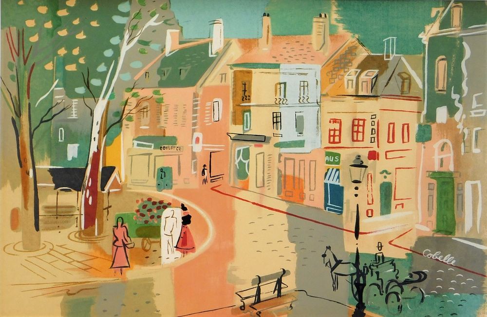 Appraisal: Charles Cobelle Paris Street Scene Painting Charles Cobelle Connecticut France