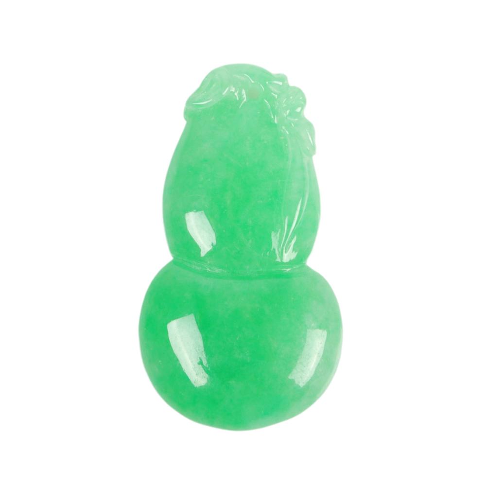 Appraisal: CHINESE CARVED JADE JADEITE GOURD PENDANT H X W X