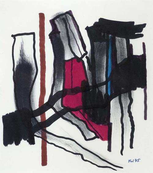 Appraisal: WINTER FRITZ Altenb gge - Diessen Composition Felt tip pen